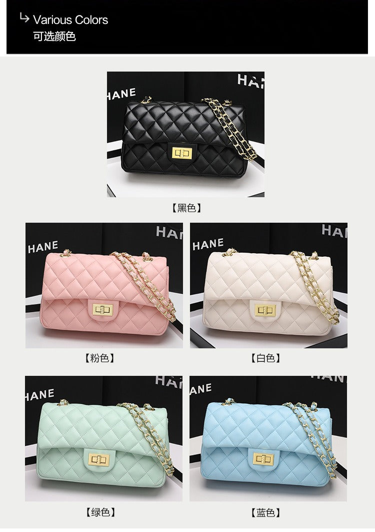 2024 New brand women's bag, retro style, high-end diamond quilted, genuine leather crossbody