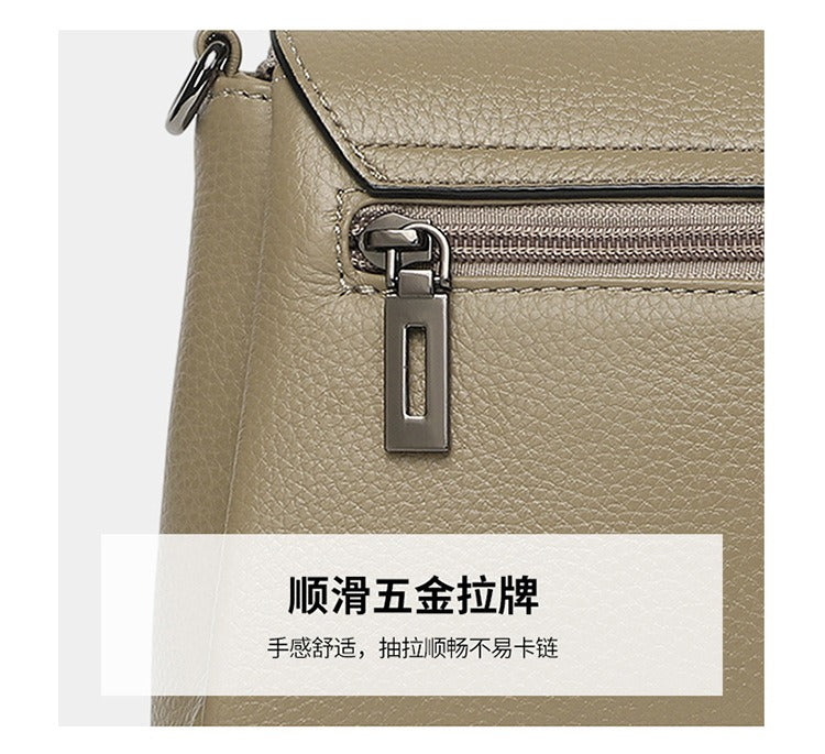 Leather women's single shoulder bag, cowhide, fashionable and versatile, mom bag. Small, new summer 2024 style. Simple and anti-theft. Crossbody bag for women.