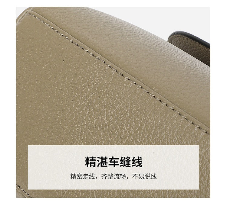 Leather women's single shoulder bag, cowhide, fashionable and versatile, mom bag. Small, new summer 2024 style. Simple and anti-theft. Crossbody bag for women.