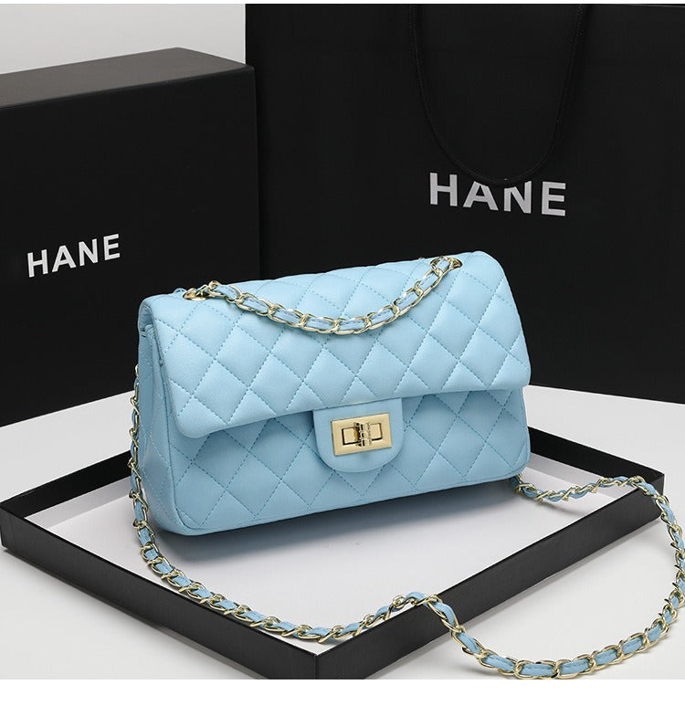 2024 New brand women's bag, retro style, high-end diamond quilted, genuine leather crossbody