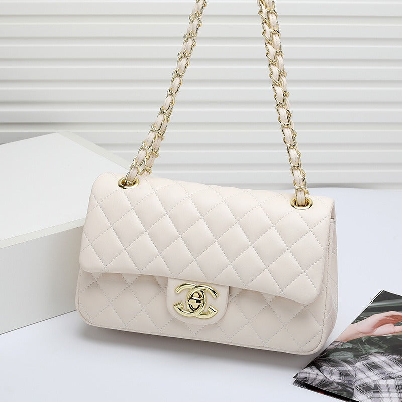 2024 New brand women's bag, retro style, high-end diamond quilted, genuine leather crossbody